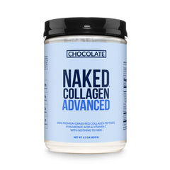 Chocolate Collagen Peptides with Hyaluronic Acid | Naked Collagen Advanced - 1.3 LB