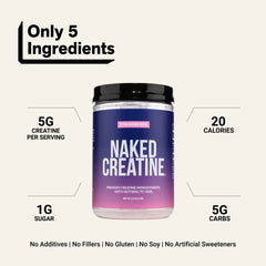 Strawberry Creatine Monohydrate Powder | Naked Creatine - 1.1LB